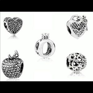 New 5Pc 925-Charm Bead Fit Necklace Bracelet